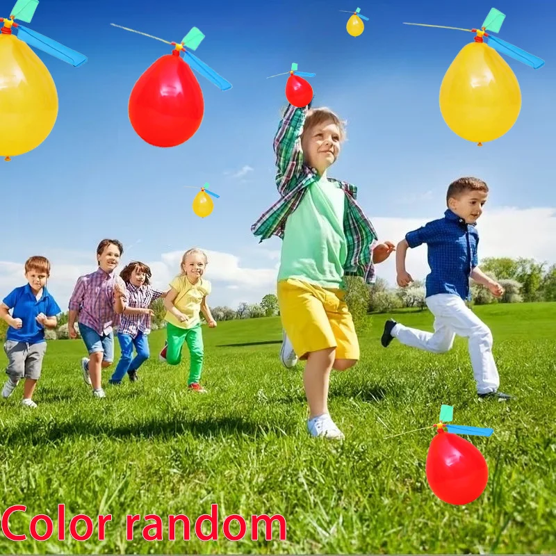 Balloon Aircraft Science and Technology Educational Toys Technology Handmade Diy Balloon Helicopter Children's Creative Toys