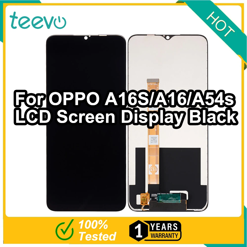 Teevo Lcd Per Oppo A16S/A16/A54S Display Dello Schermo E Digitalizzatore Touch Screen Nero