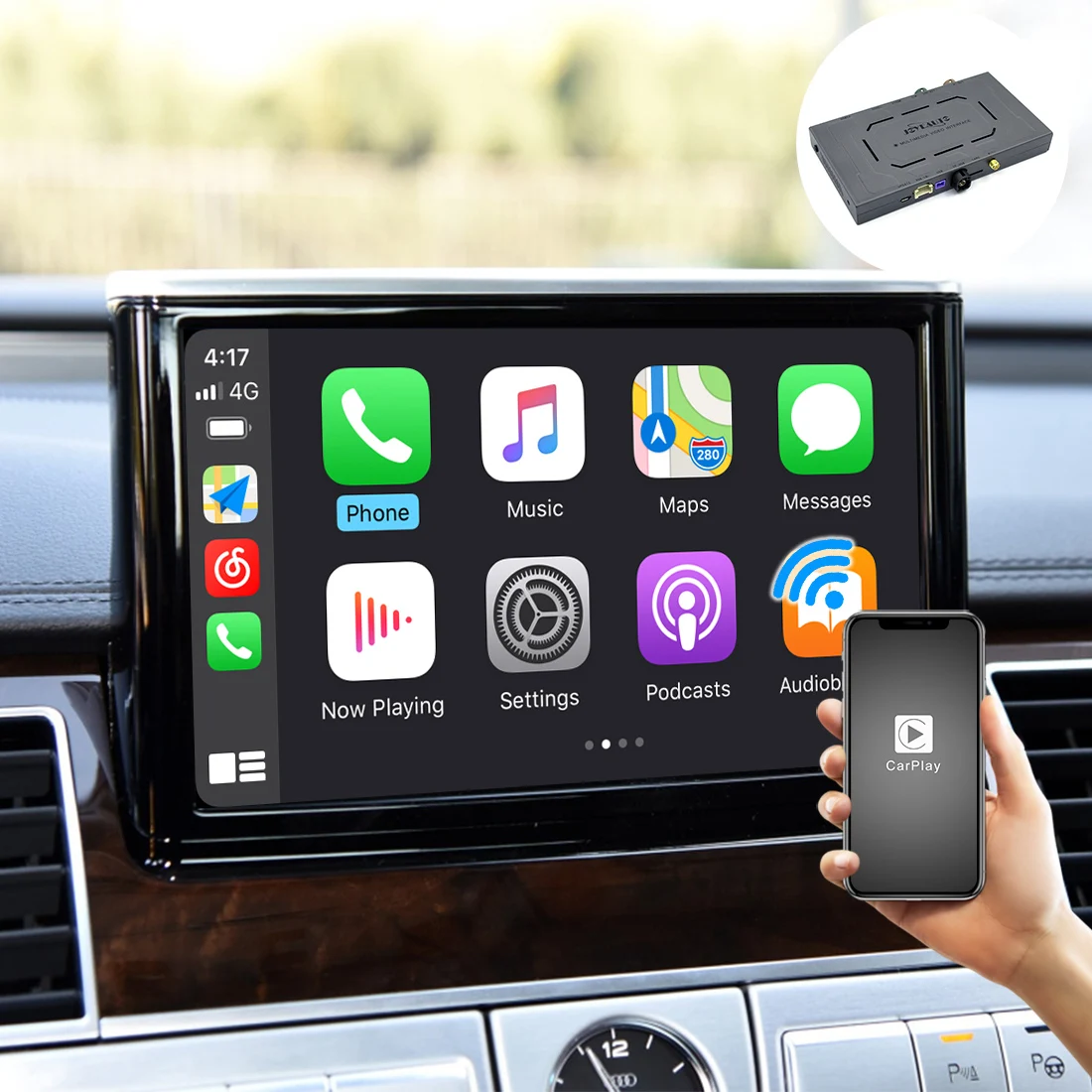 Joyeauto Wireless Apple Carplay Netflix Android Mirror For Audi A1 A3 A4 A5 A6 A7 A8 Q3 Q5 Q7 C6 MMI 3G 2G RMC 2005 -2018 iOS15