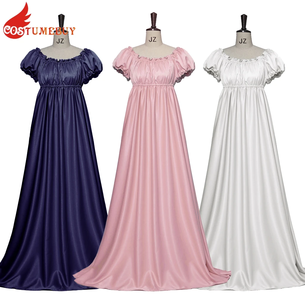 

BridgertonTV Daphne Cosplay Costume Women Regency Dress Princess Gown Pink Blue White Longuette Dresses Party Ball Outfit