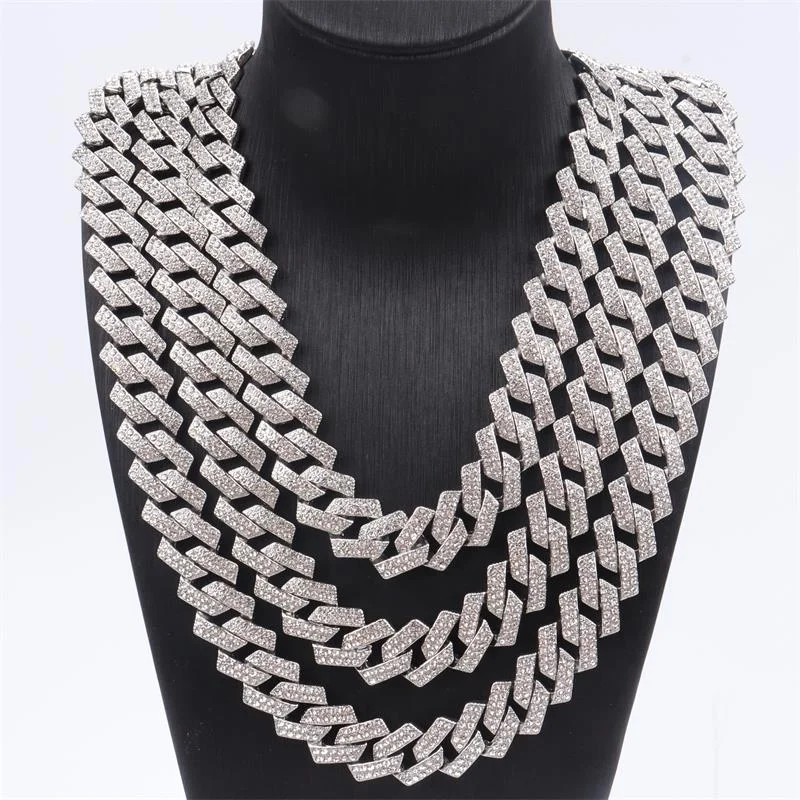 Mode 12MM Miami Cuban Link Kette Iced Out Kubikzircon Anhänger Halskette Hip Hop Schmuck Charme Prom Party Geschenke für Sie sie