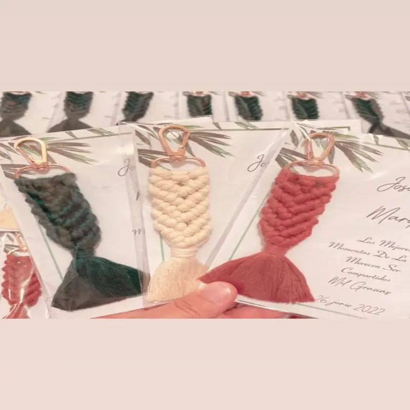 Portachiavi Macrame 50 Pezzi Possono Essere Personalizzati Compleanno Promessa Di Matrimonio Fidanzamento Matrimonio E Tutti I Tipi Di Occasioni Speci