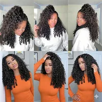 Perruque Invisible HD 360 Full Lace, Densité 250, Pré-coupée, Perruque Frontale 360 Lace, Cheveux Humains Bouclés Birmans, Bande Invisible, Sans Colle 5