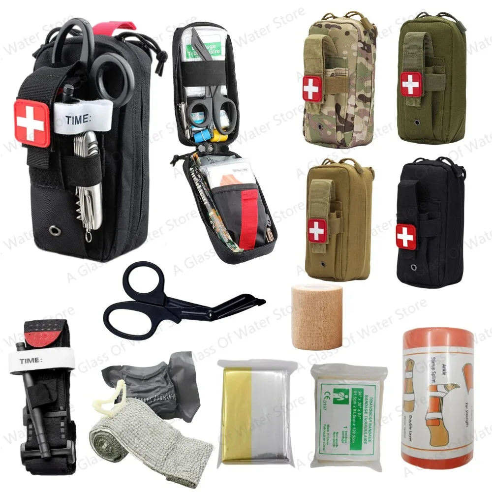 

Tactical Molle Medical EDC Pouch EMT Emergency Bandage Tourniquet Scissors IFAK Pouch First Aid Kit Survival Bag Military Pack