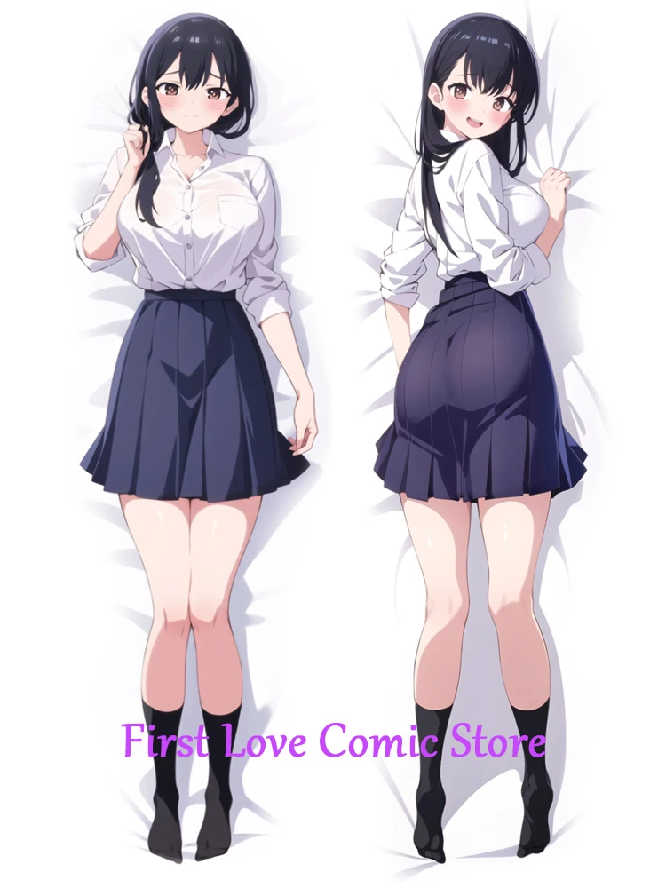 

Anime Anna Yamada School Uniform Dakimakura Pillow Case Otaku Waifu Bedding Hugging Body Throw 2-sided Print Pillow Cover