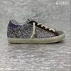 Classical GOLDEN Shoes Designer Women's GOOSE Sneakers Gold Silver Glitter Leopard Leather Graffiti Style Shoe 1