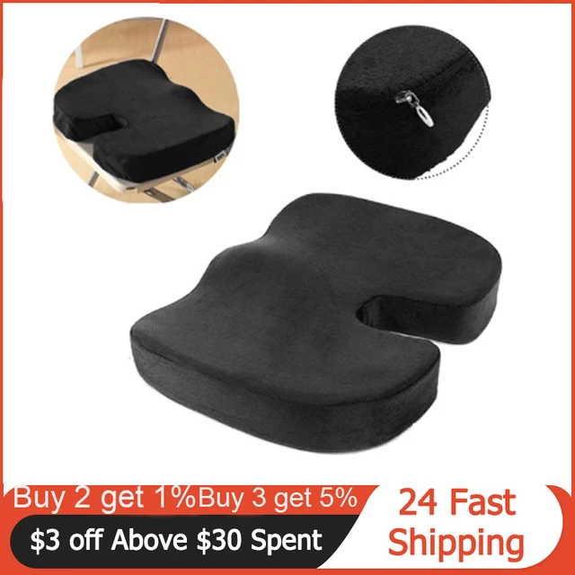 Memory Foam Sitzkissen Orthopädische Kissen Steißbein Büro Stuhl Kissen  Unterstützung Taille Zurück Kissen Auto Sitz Hüfte Massage Pad Sets -  AliExpress