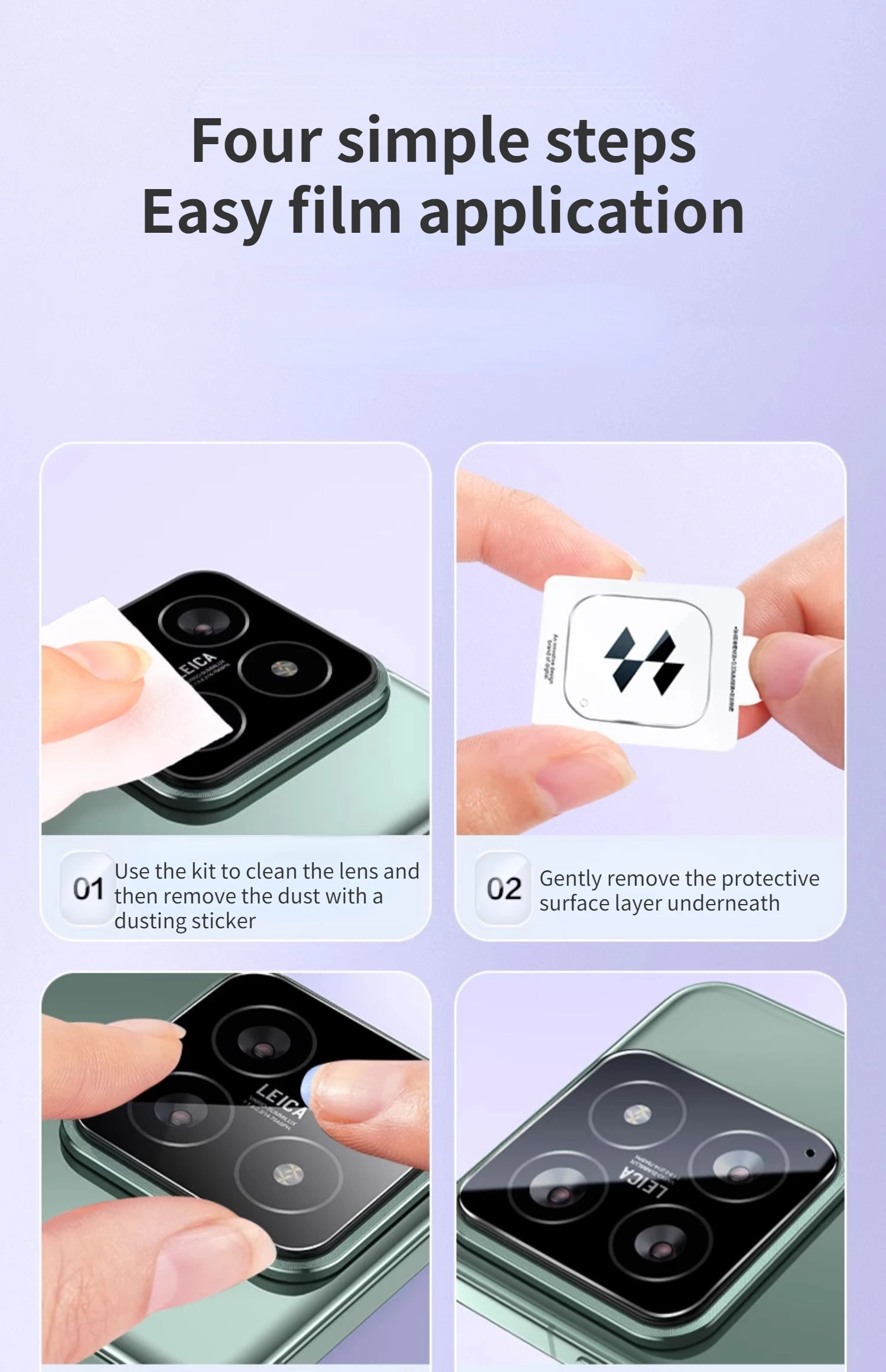SmartDevil Objektivglas für Xiaomi 14Pro 15Ultra Kameraschutz, kratzfest, verschleißfest, Diamant-Objektiv-Folienschutz für Mi15 – Detail 6
