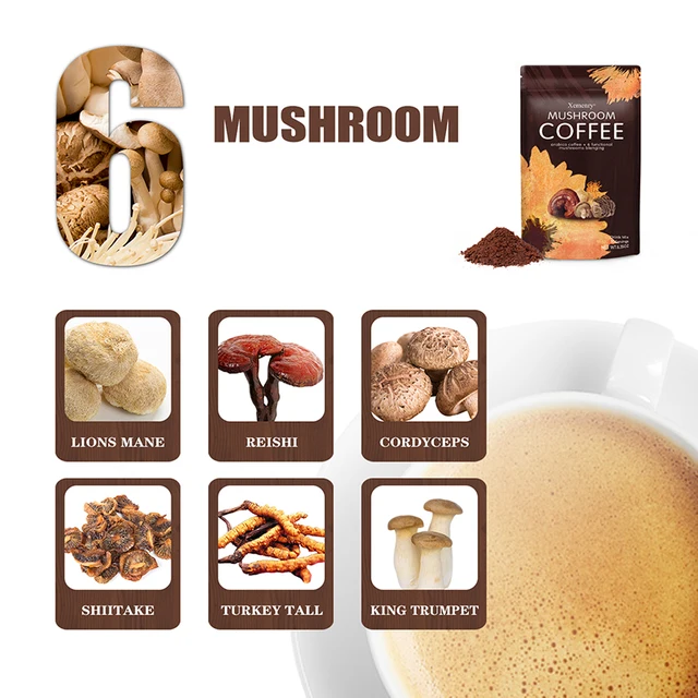 Mushroom Coffee - with Lion's Mane, Cordyceps, Reishi - Replenish Energy, Improve Concentration, Enhance Immunity - 1 Pack 3
