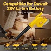 Cordless Leaf Blower for Dewalt 20V Battery Electric Jobsite Air Blower 2-in-1 Handle Electric Blower and Vacuum Cleaner 2