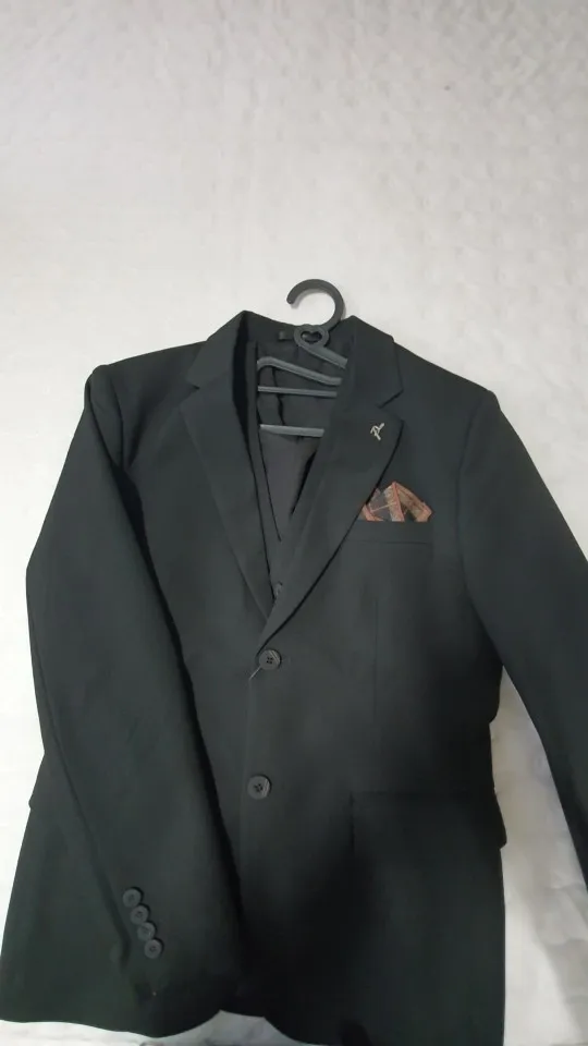 ( Jacket + Vest + Pants ) High-end Brand Boutique Fashion Solid Color Mens Casual Business Suit 3Piece Set Groom Wedding Dress photo review