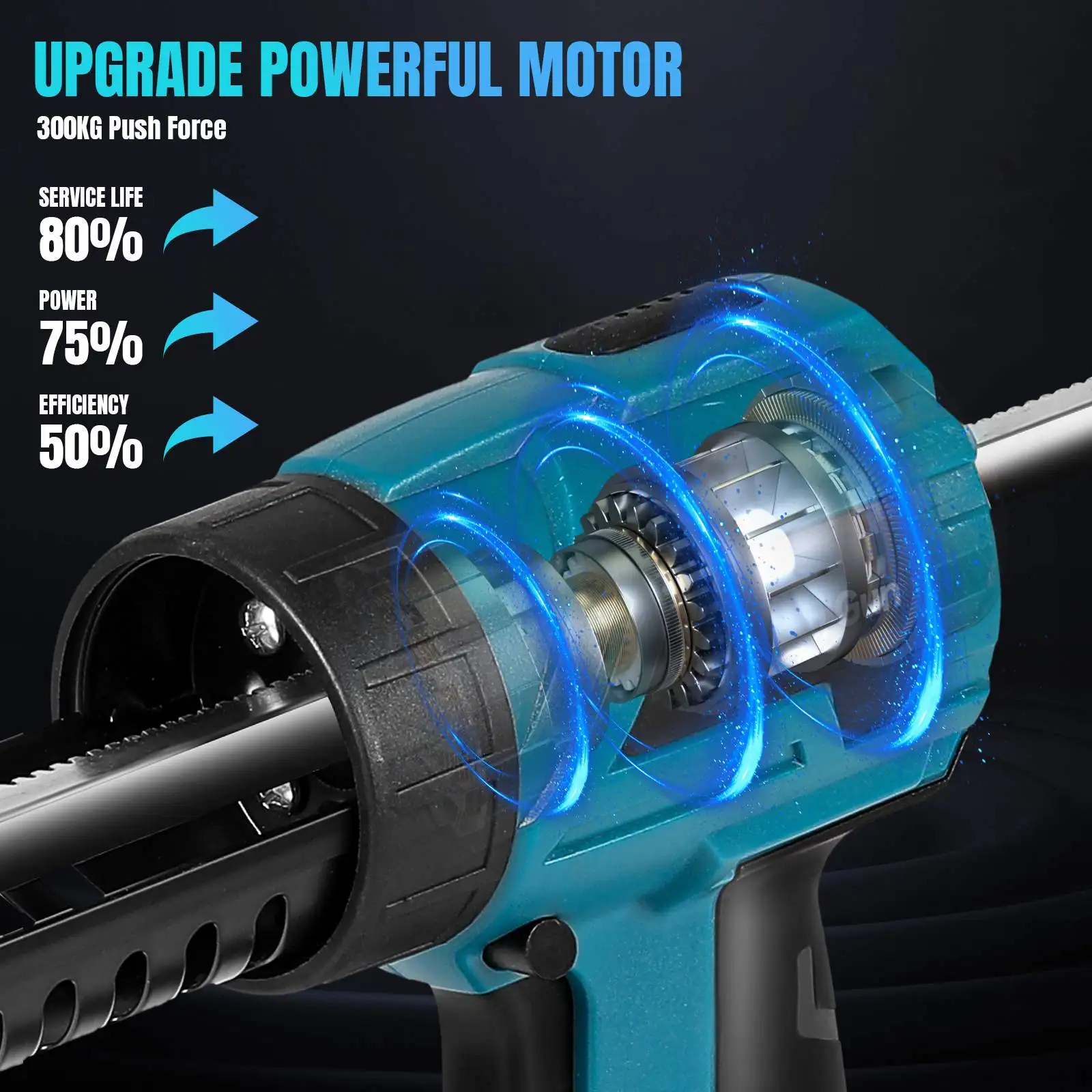 Ηλεκτρικό πιστόλι σιλικόνης με διάφορα αξεσουάρ