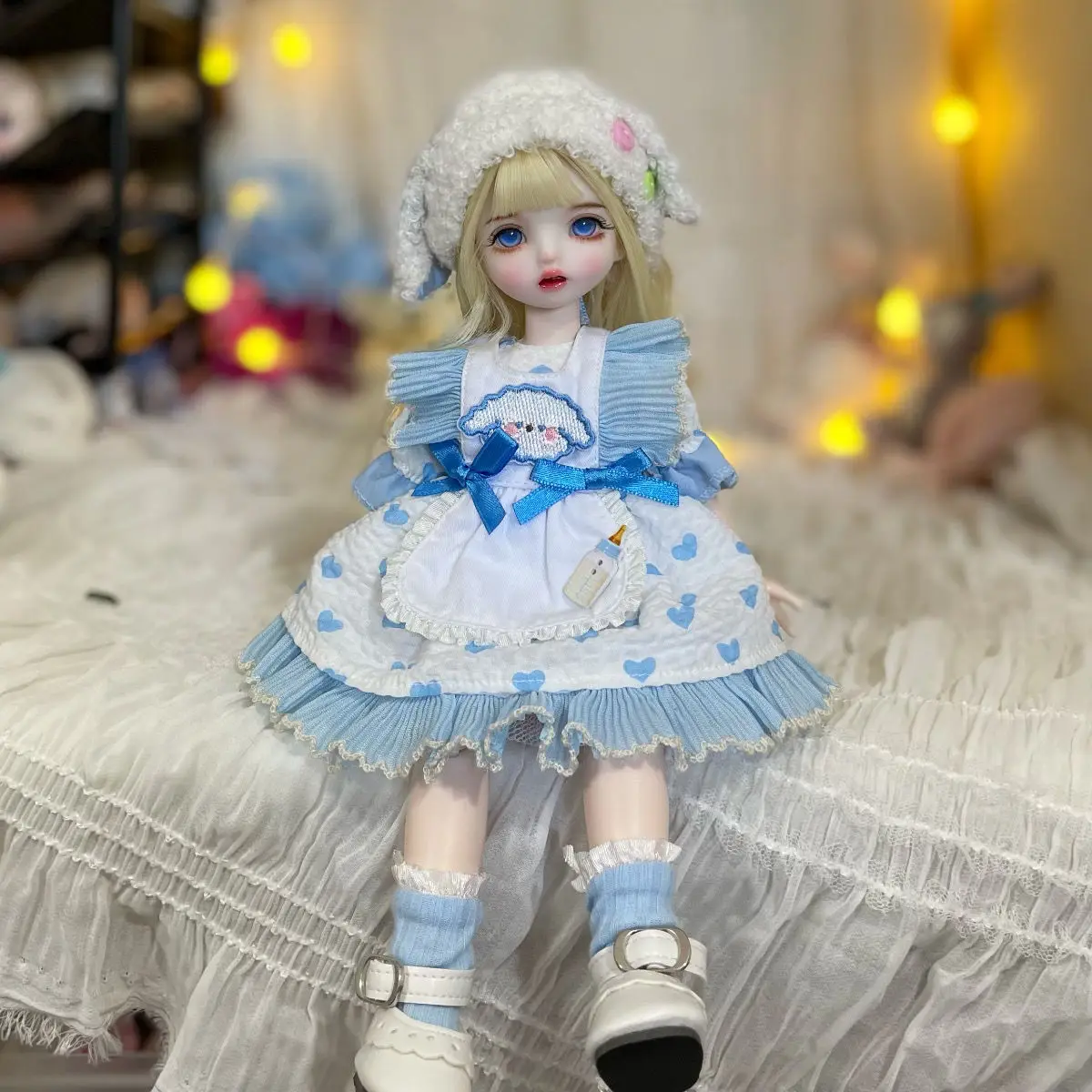 Compre Mini boneca bjd artesanal 1/6, boneca fofa de maquiagem com  articulação móvel de 30cm, roupas de princesa, acessórios de terno,  brinquedo infantil, presentes para meninas