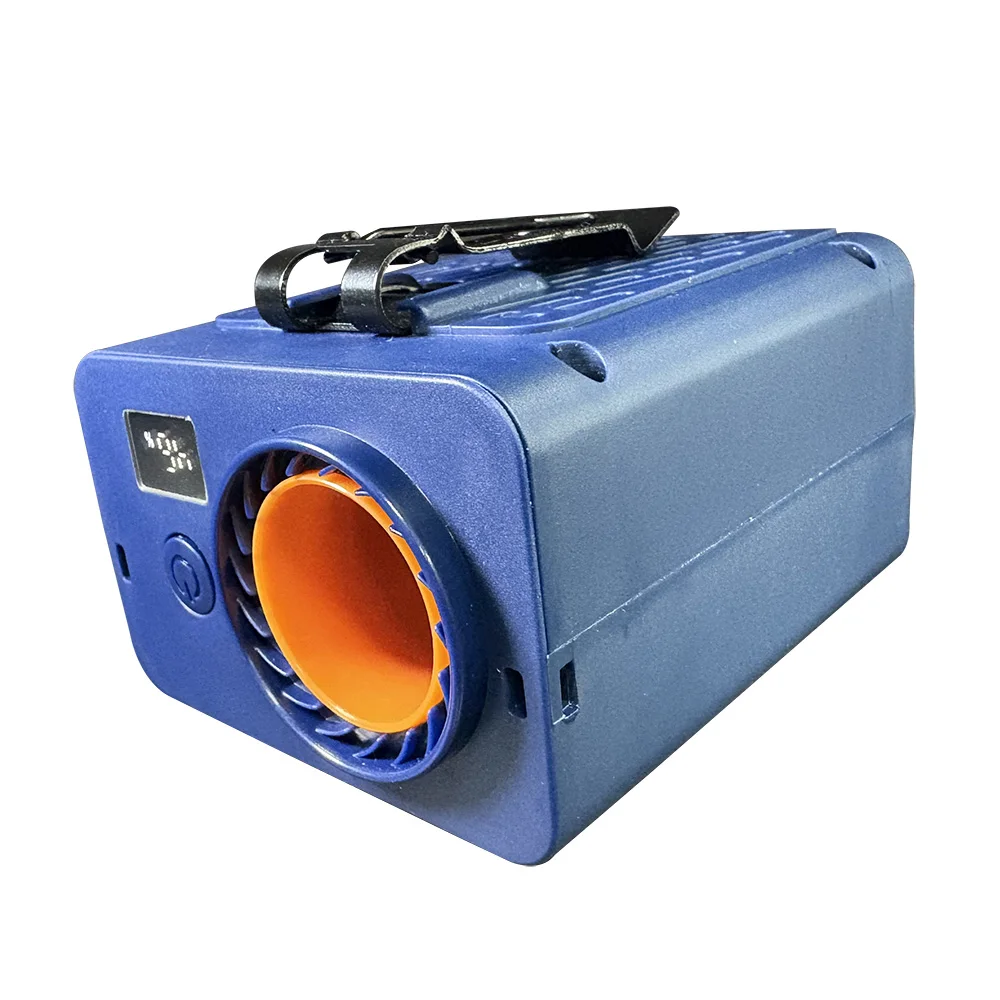 5 Speed 6000mAh Waist Fan, Multi-mode Flashlight Lights Include SOS, 5V/2A Output & Input Charging for Phones Tablets Power Bank 6