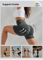 Butt Lifting Seamless Stretch Sports Shorts for Women 4-Pack, High Waisted Ribbed Yoga Shorts, Comfortable Workout Gym Shorts - Image 3