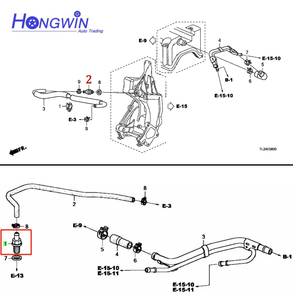 17130-RBB-A01 17130RBBA01 PVC Valve For Honda Civic Type R FN2 FD2 FG2 CRV Fit Acura K-Series K20 K24 17130-PLM-A01 17130PLMA01