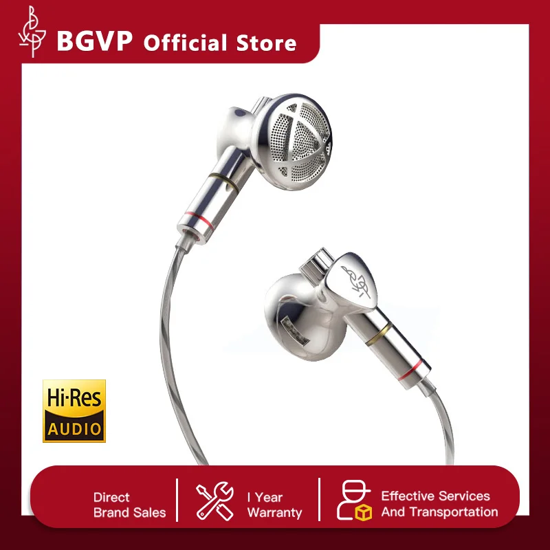 BGVP DX7 Flagship Tunable Flat Head Earbuds HIFI 2 in 1 Plug 3.5mm