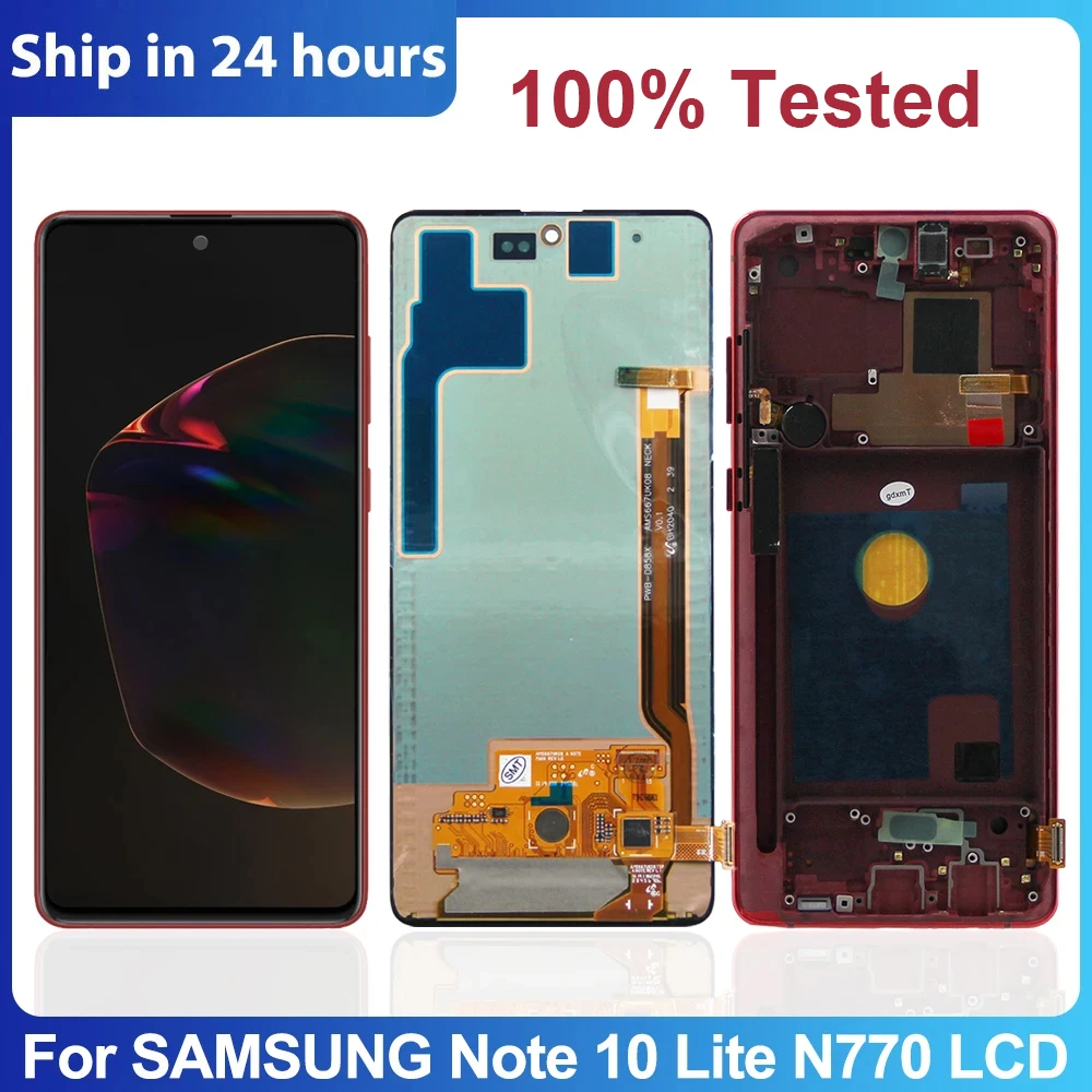 

Amoled Note 10 lite Display Screen For Samsung Galaxy Note 10 Lite LCD Touch Screen Replacement N770F N770F/DS with Fingerprint