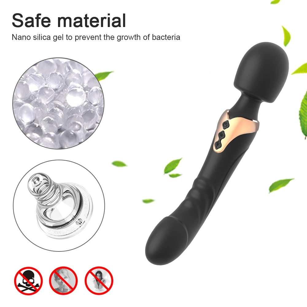 Vibrador Clitoriano Varinha Mágica Potente 10 Modos - Massajador de Vagina e Ponto G para Mulheres - 20%OFF