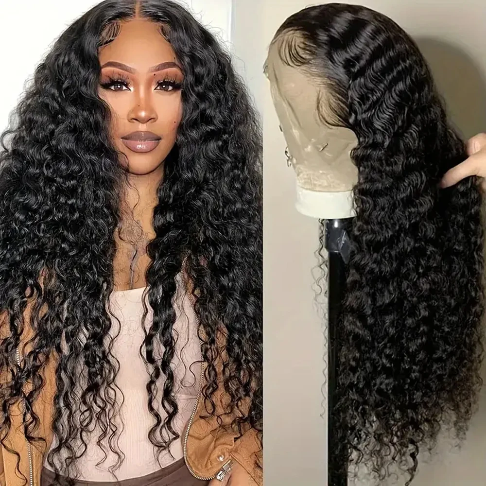 250% Put On And Go Glueless Wigs Human Hair Pre Plucked Pre Cut 5x5 13x4 Deep Curly Wave Lace Closure Wigs Human Hair Front Wig