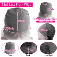 200% densité 13x4 Hd dentelle frontale perruques lâche vague profonde perruques brésiliennes femmes bouclés perruque de cheveux humains 42 pouces vague d'eau profonde 5