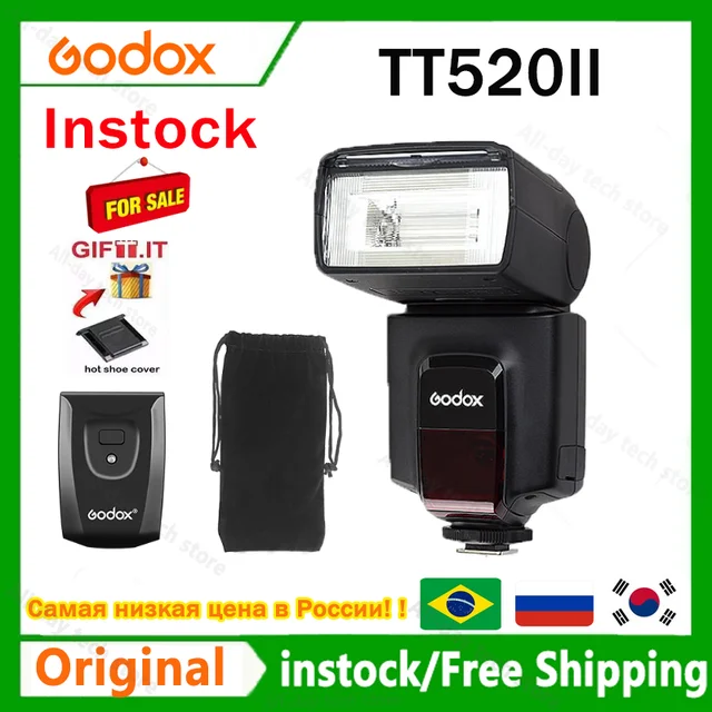 Godox TT520 II Flash TT520II with Build-in 433MHz Wireless Signal ...