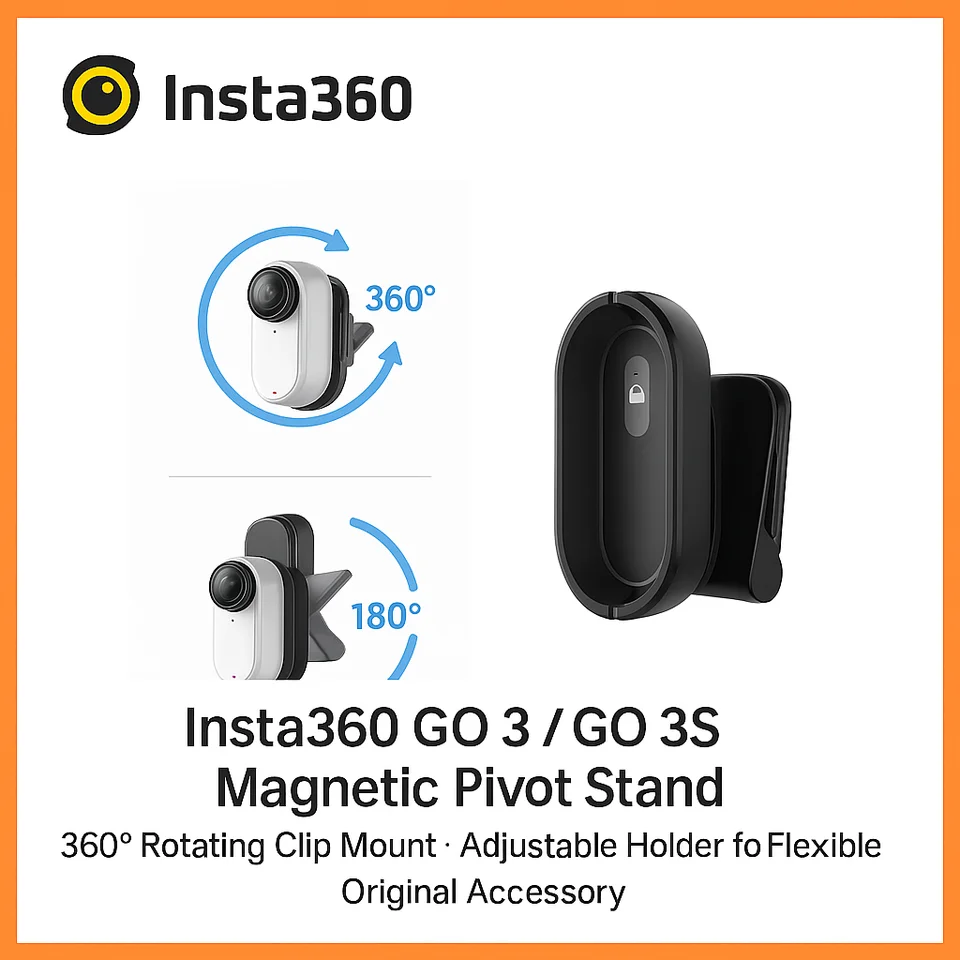 Montura Vertical/horizontal Para Cámara Insta360 GO 3/GO 3S, Acción, Ligera
