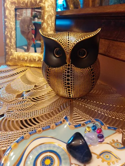 European Art Owl, Elegant Desk Decor for Home or Office photo review