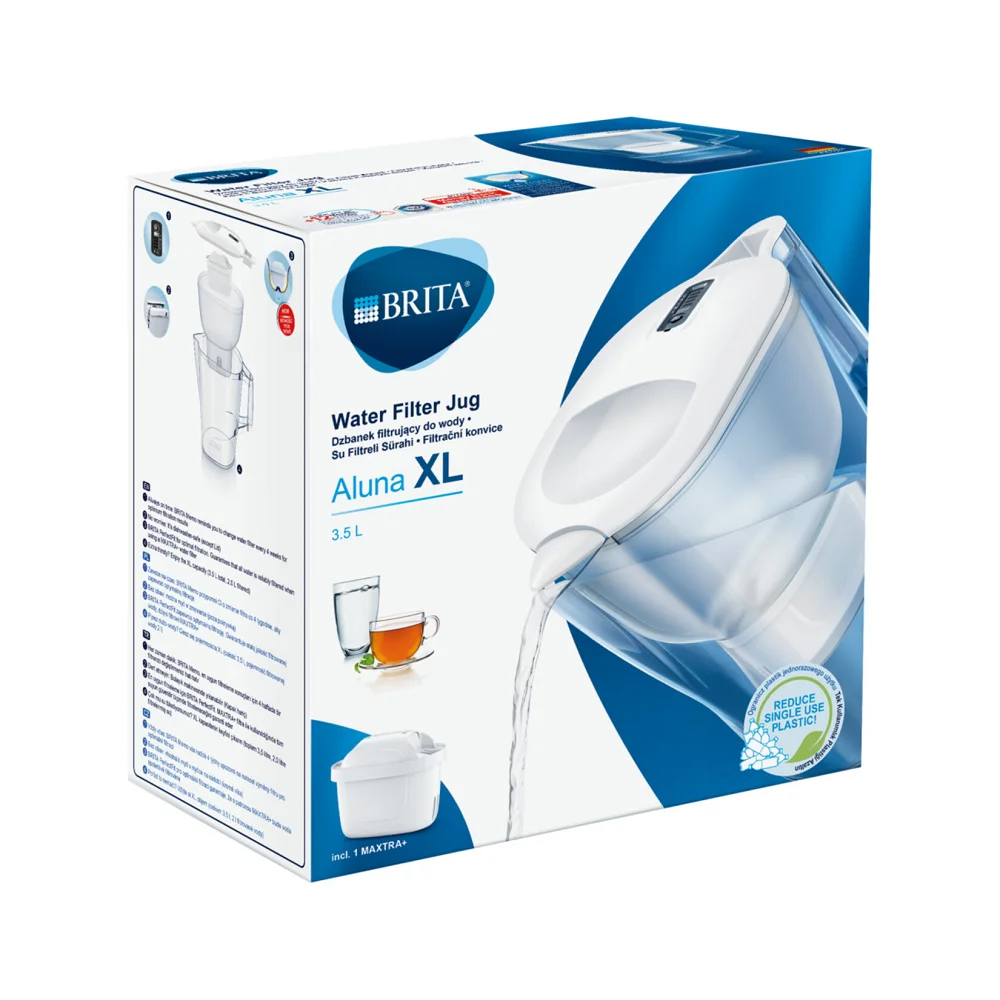 cruches de filtre à eau BRITA Aluna Cool 2.4L blanc sur