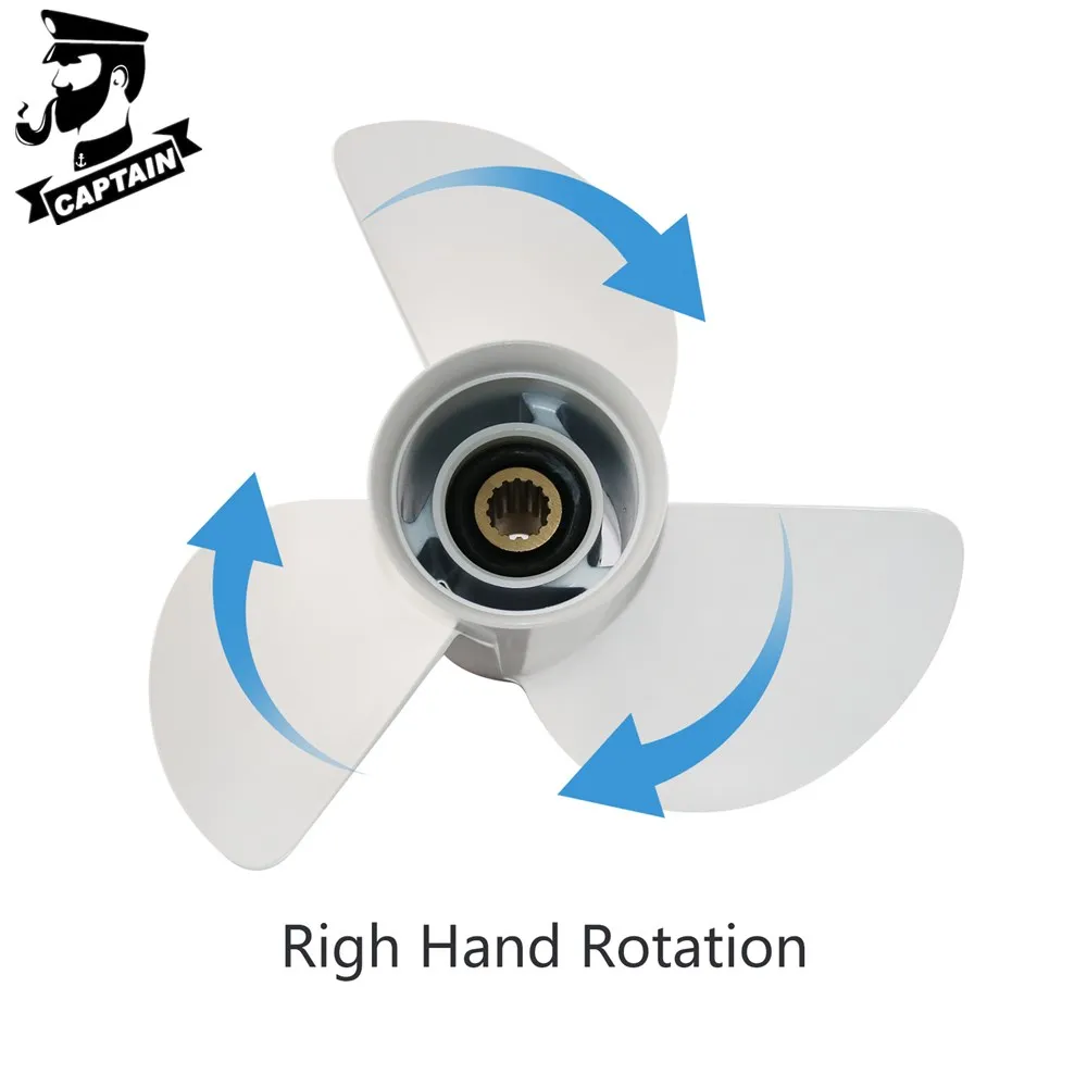 Captain Propeller 14x19 Yamaha Outboard Engines 130HP 115HP F100 F90 85HP 80HP Aluminum 15 Tooth Spline RH marine propeller
