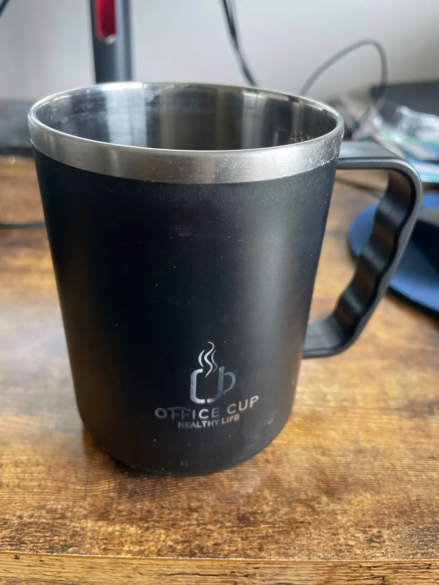 500ml/17oz 304 Stainless Steel Water Bottle Double Layers Coffee Mug Milk Cup With Plastic Lid And Handle photo review