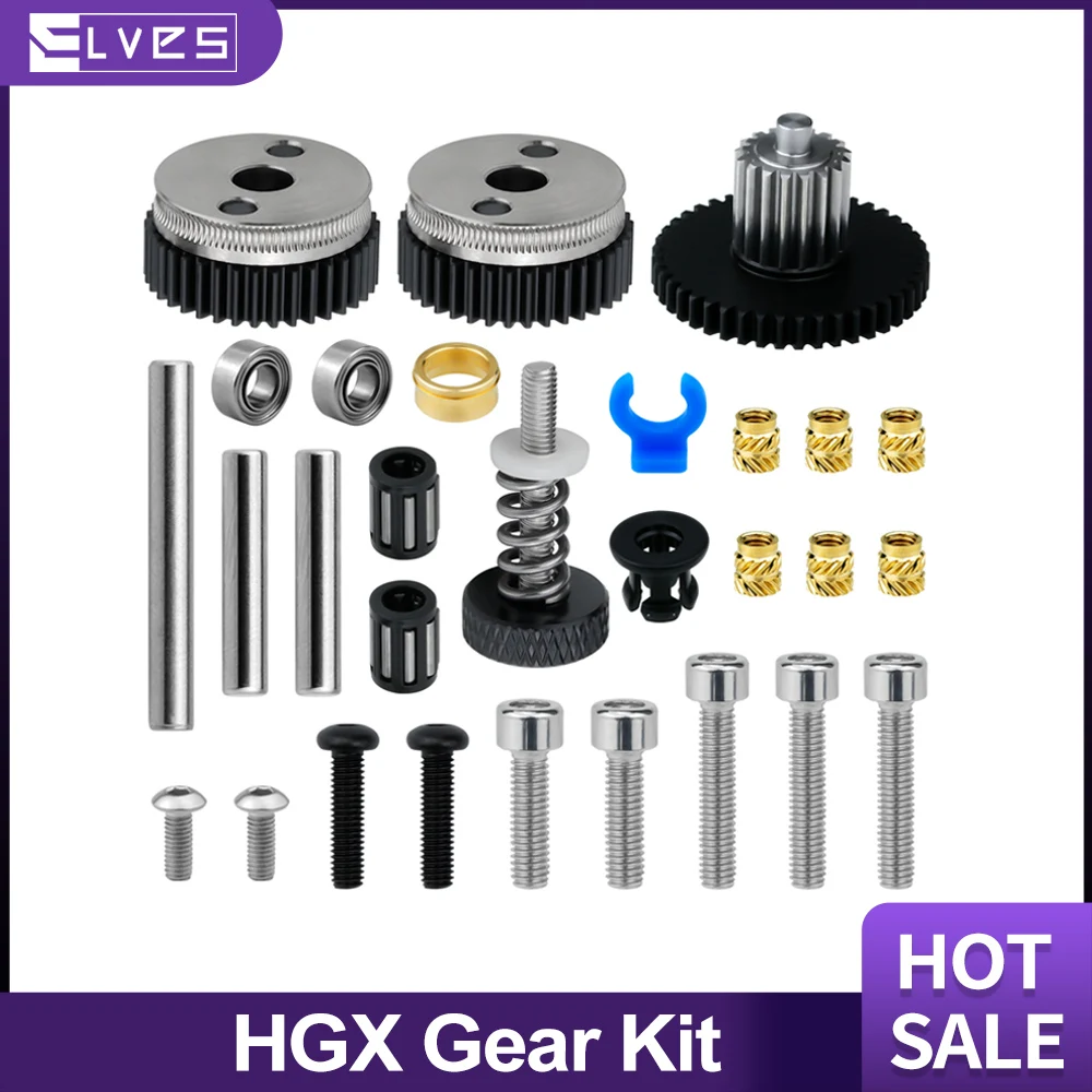 All Metal Extruder HGX-LITE-Extruder Hardened Steel Reduction Gear Extruder Compatible With Ender3/Ender5/CR10 3D Printer