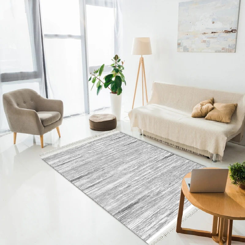 

Ethnic Abstract Pattern Modern Decor Printed Carpet Dried Gray & White color Bedroom and home decoration gift