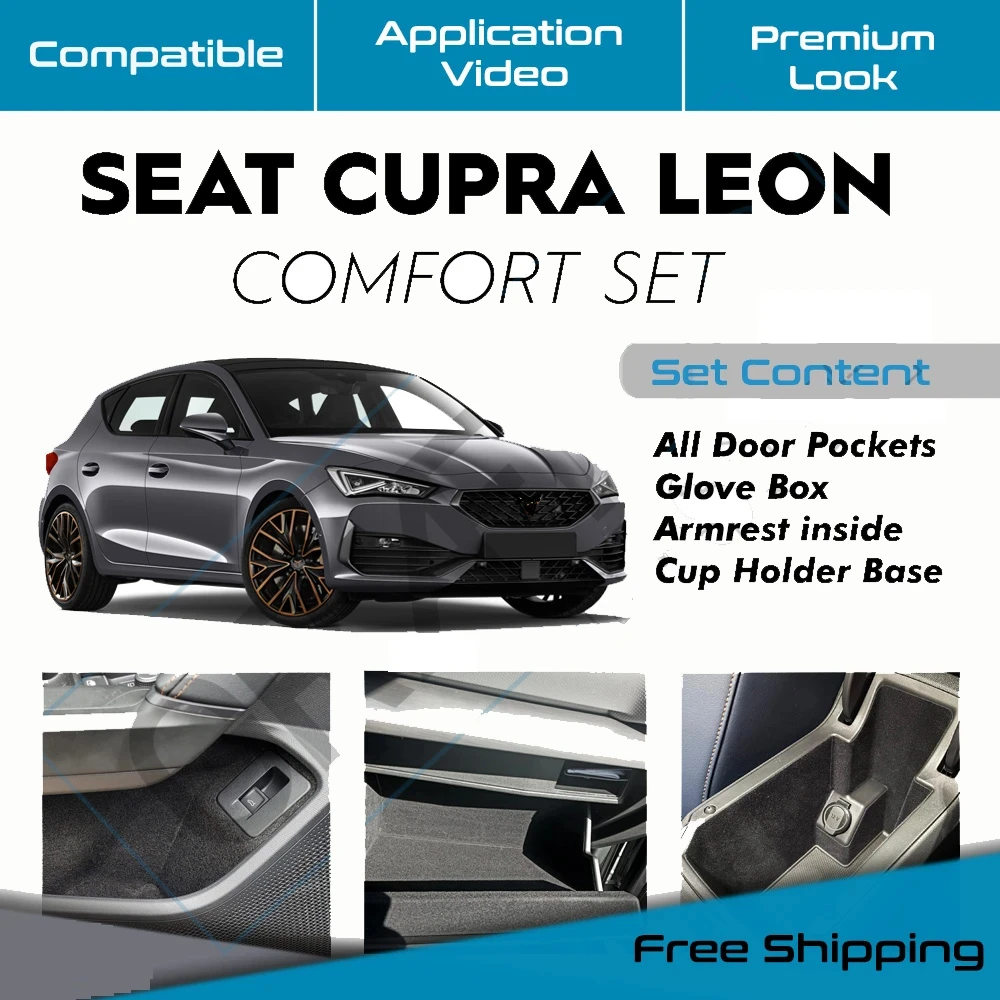 

For Seat Leon CUPRA Soundproofing, acoustic insulated car vibration isolation, acoustic foam, soundproof, noise muffler for cars