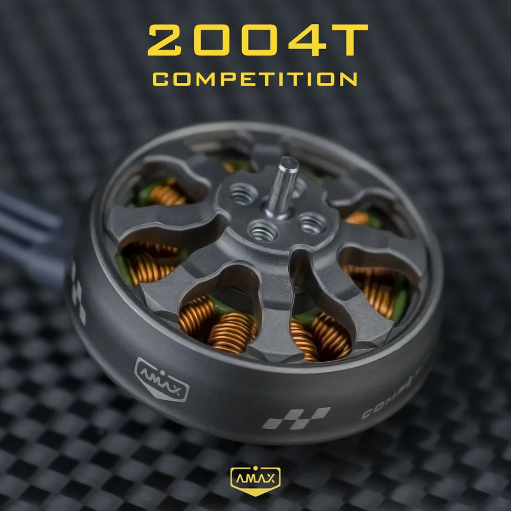 Moteur Brushless 2004 3100KV monté sur un bras de drone FPV, prêt pour la course