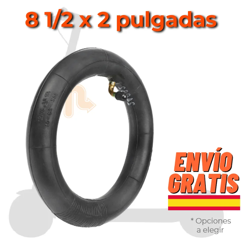 ✅Camera D'Aria 8,5 × 2 Pollici Valvola Attorcigliata 90º Gradi Rinforzata Ruota Posteriore Per Monopattino Elettrico Dualtron Mini / Xiaomi Con Pneuma