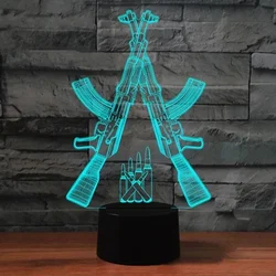 3D LED Night Light: Gaming Atmosphere Lamp for Desktop and Room Decoration - Perfect Birthday and Christmas Gift for Boys (LIGHT BLUE)