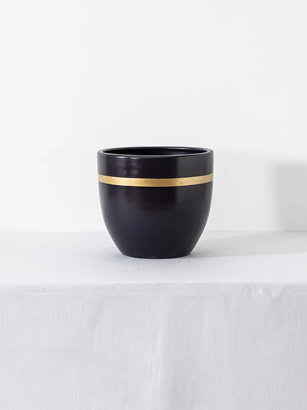 

EWP Saturn Ceramic Black Modern Handmade Special Design Ceramic Flowerpot