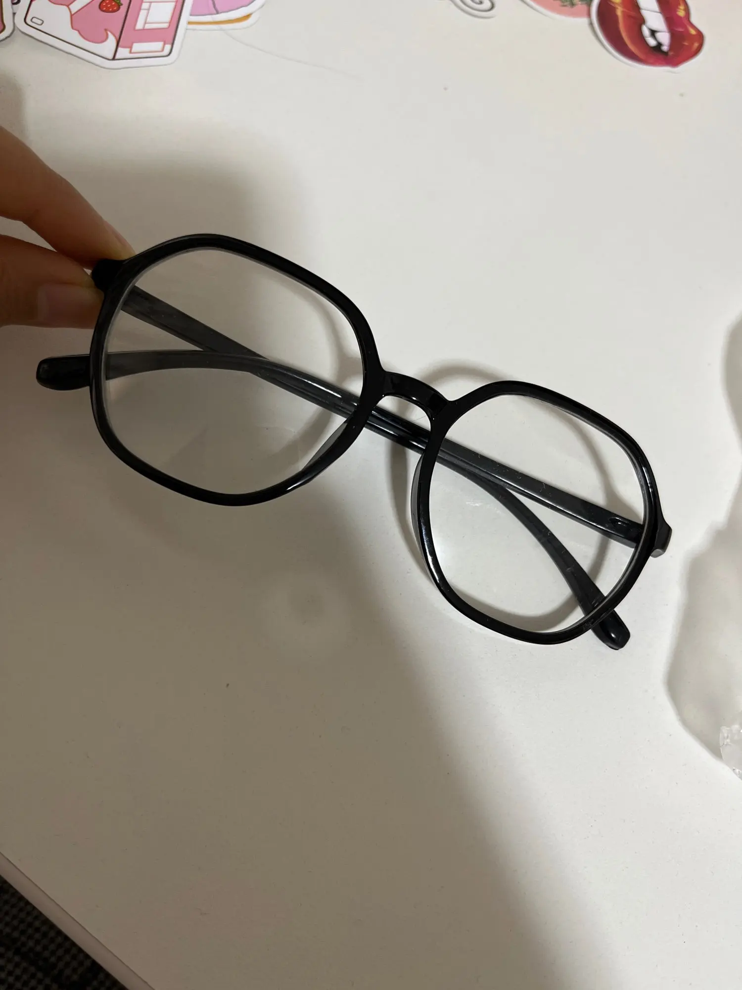 Transparenta läsglasögon kvinnliga högupplösta anti-blå ljus glasögon