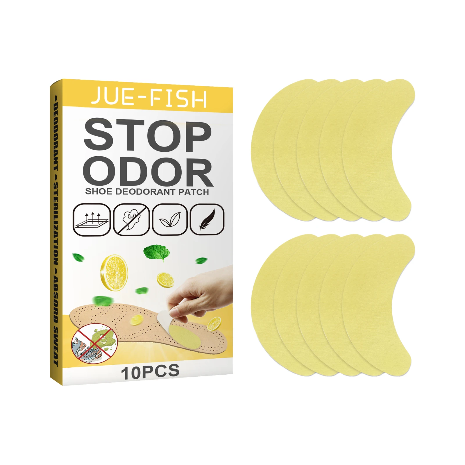 Natural Shoe Deodorant Patches Anti Odor Insole Inserts