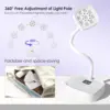 Wireless Nail Lamp LED UV Nail Dryer Rechargeable Auto Sensing Touch Control Fast Drying Nail Light 360° Bendable Table Lamp 4