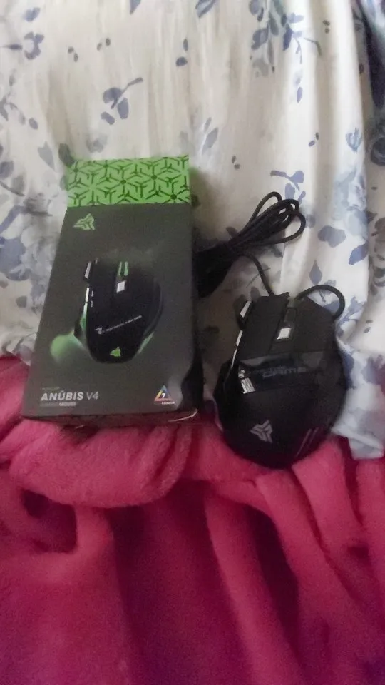 Mouse gamer para jogo computador 3200dpi com LED laser X7 USB Botões Profissional photo review