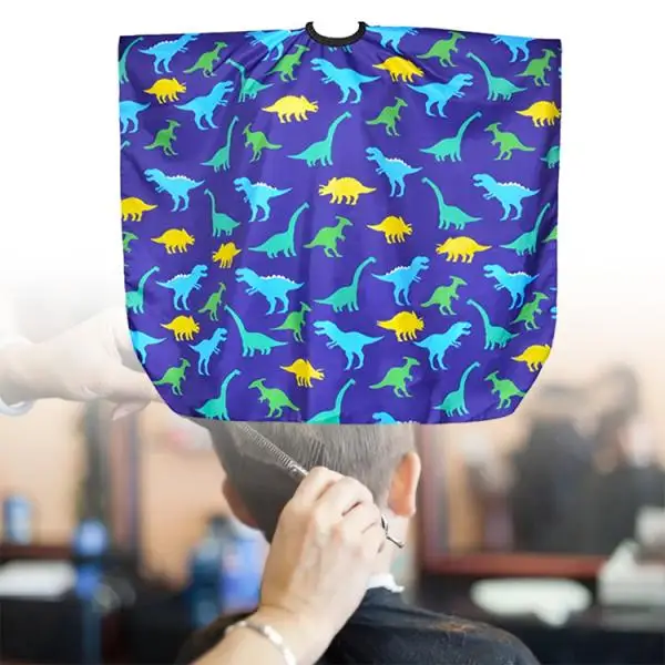 Hairdressing Cape Child Barbershop Cartoon Professional Kids Reusable Waterproof for Hair Cutting Dye Shampooing