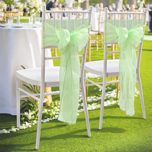 Ceintures de chaise en Satin, 5 pièces, nœud de chaise de mariage, attaches en ruban pour fête, événement, hôtel, Banquet, fournitures, décorations pour la maison 6