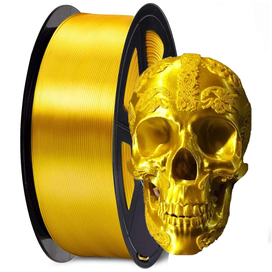 실크 PLA 필라멘트 1.75mm 3D 프린팅 필라멘트 250g 스풀 샤인 실키 샤이..