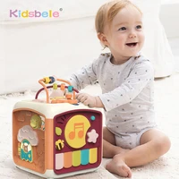 Baby Activity Cube Toddler Toys 7 in 1 Educational Shape Sorter Musical Toy Bead Maze Counting Discovery Toys For Kids Learning 1