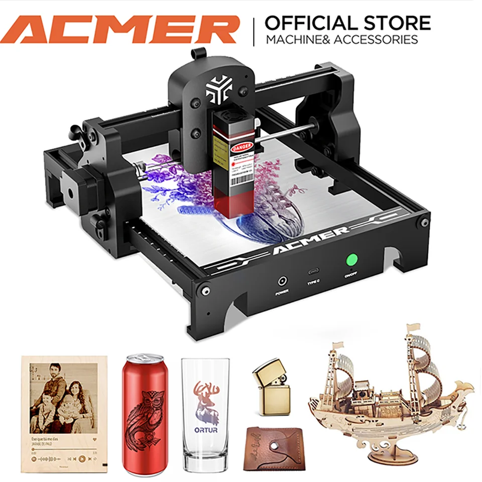 ACMER S1 2.5 ワットポータブルレーザー彫刻 CNC 彫刻機レーザー