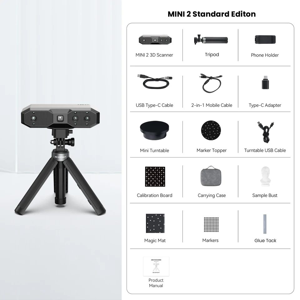 REVOPoint Mini 3Dスキャナー Revopoint MINI 3Dスキャナーサポート