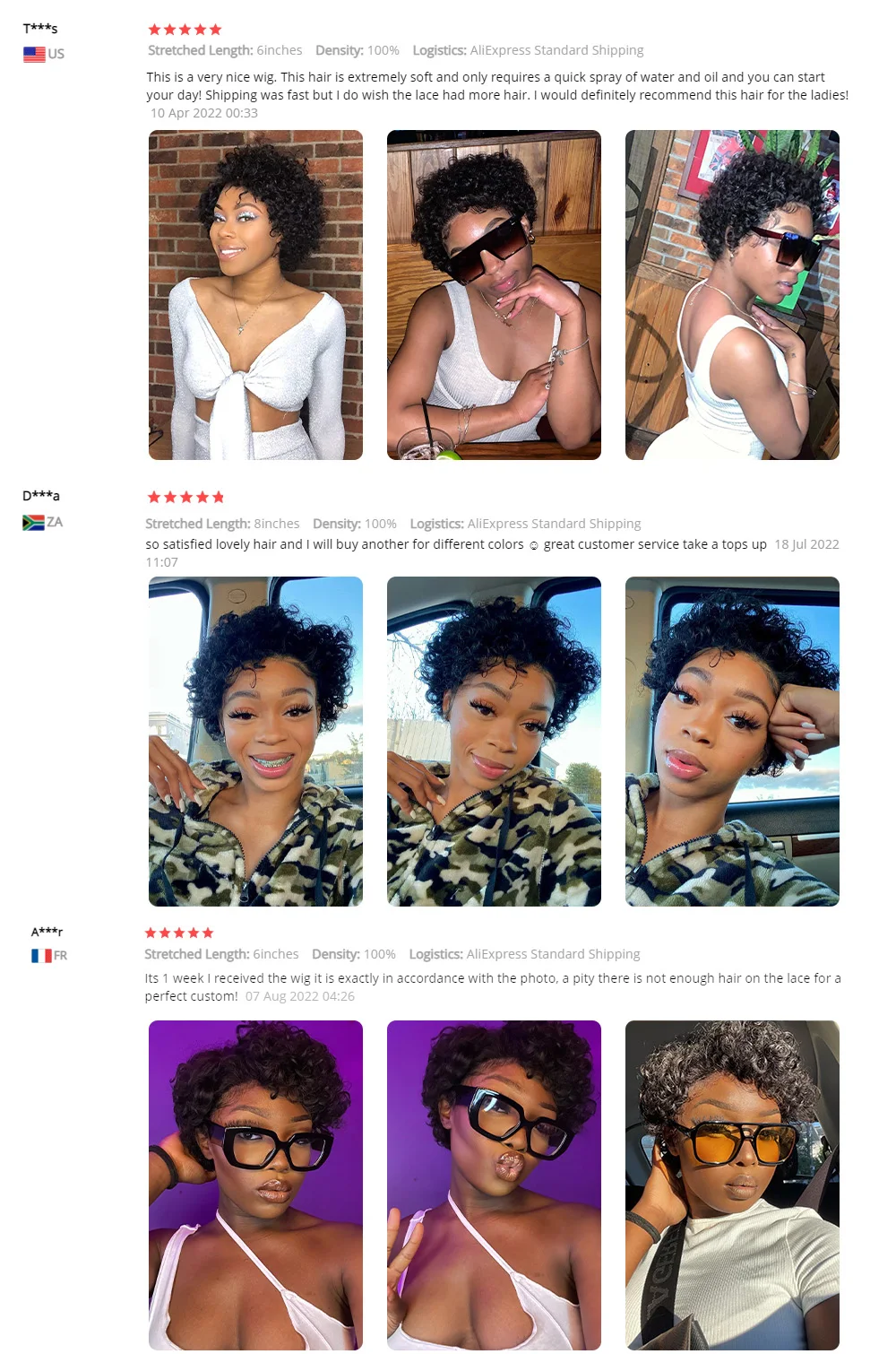 Pixie Cut Human Hair Lace Front Wig