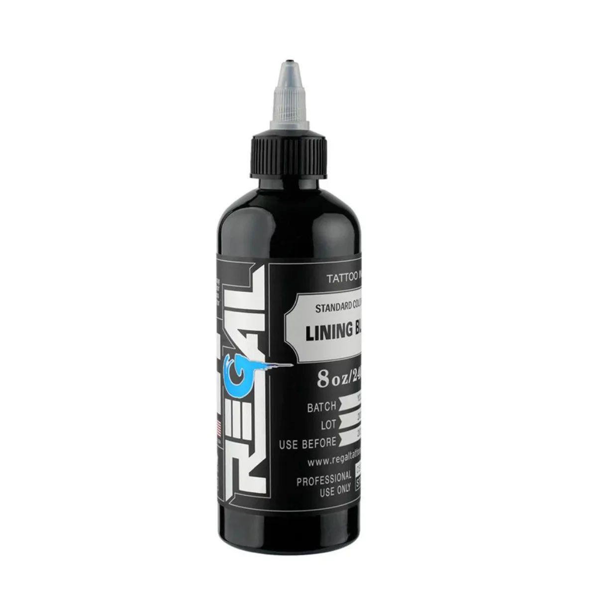 Tinta Profesional para Tatuar REGAL LINING BLACK Original (0.5 Oz / 1 Oz / 8Oz)